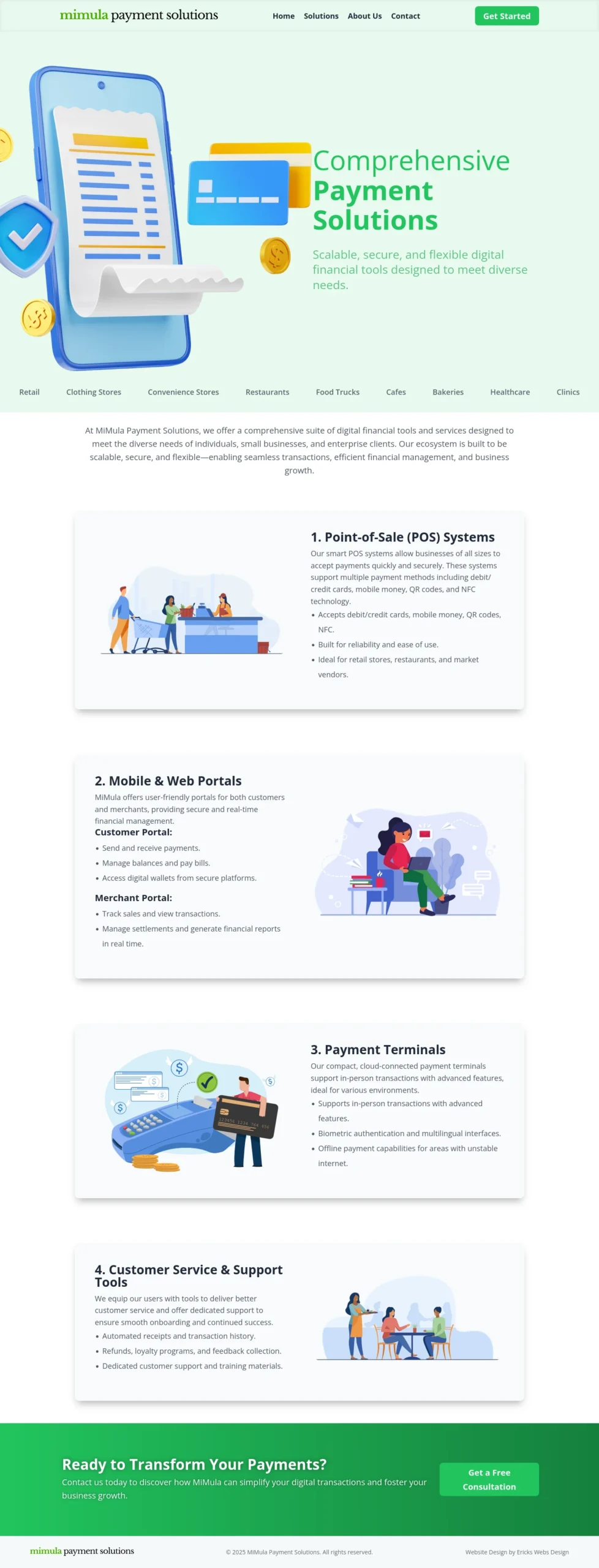 MiMula Payment Solutions by Ericks Webs Design