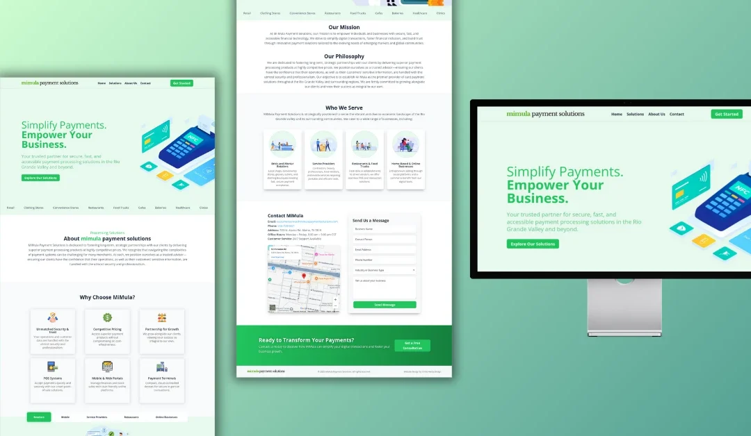 Custom Website Design for Financial Services | MiMula Payment Solutions
